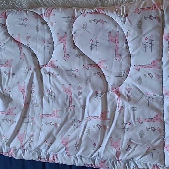 Pink Giraffe crib bedding - Picture 5 of 6